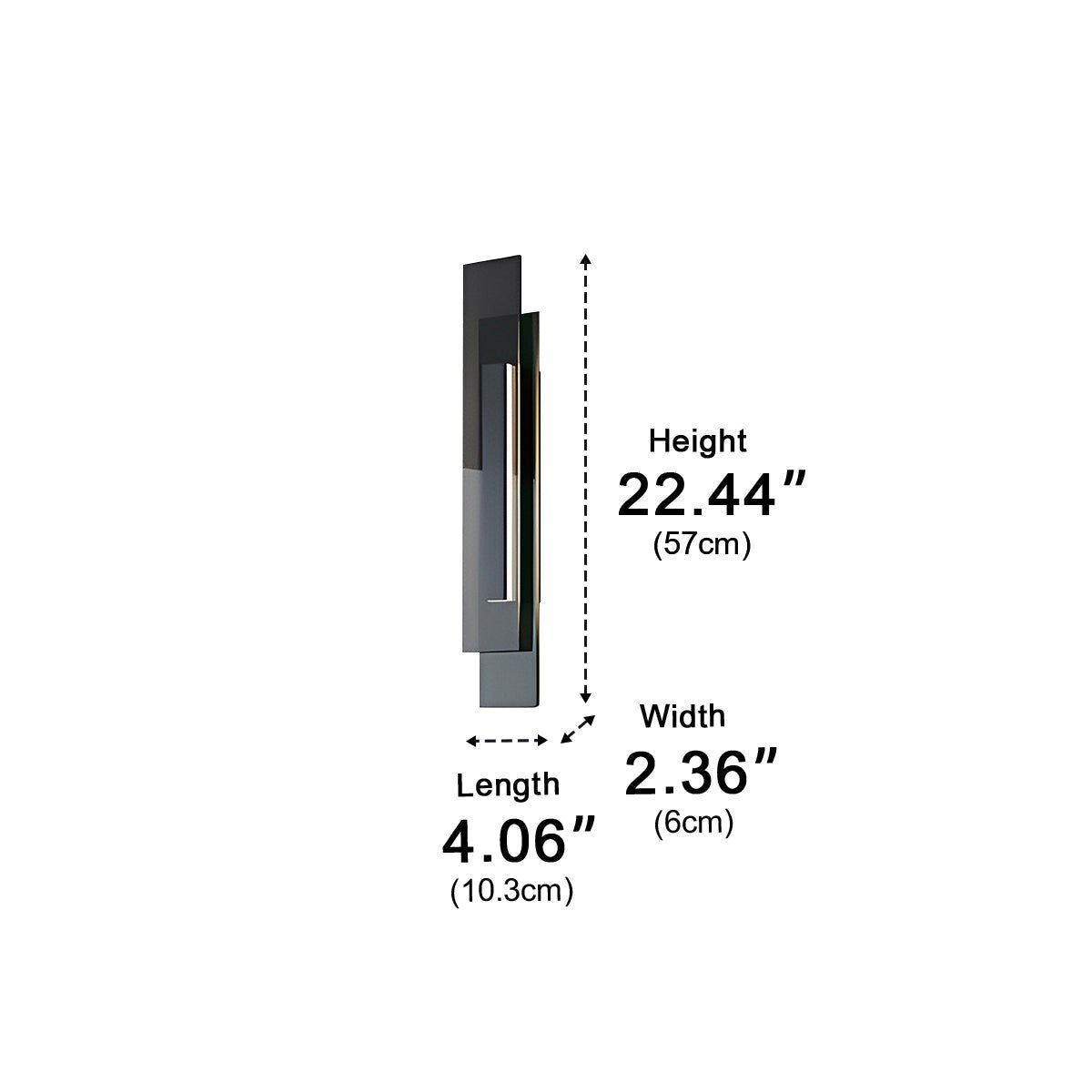 Modern Minimalist Tiered Glass LED Wall Sconce - Flyachilles