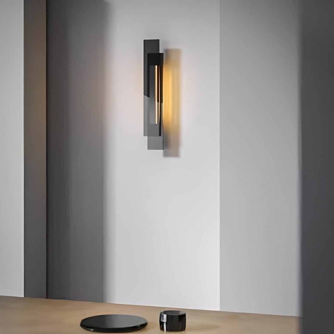 Modern Minimalist Tiered Glass LED Wall Sconce - Flyachilles
