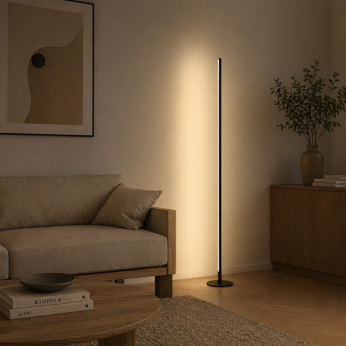 Modern Minimalist Ultra - thin LED Floor Lamp for Living Room Bedroom - Flyachilles