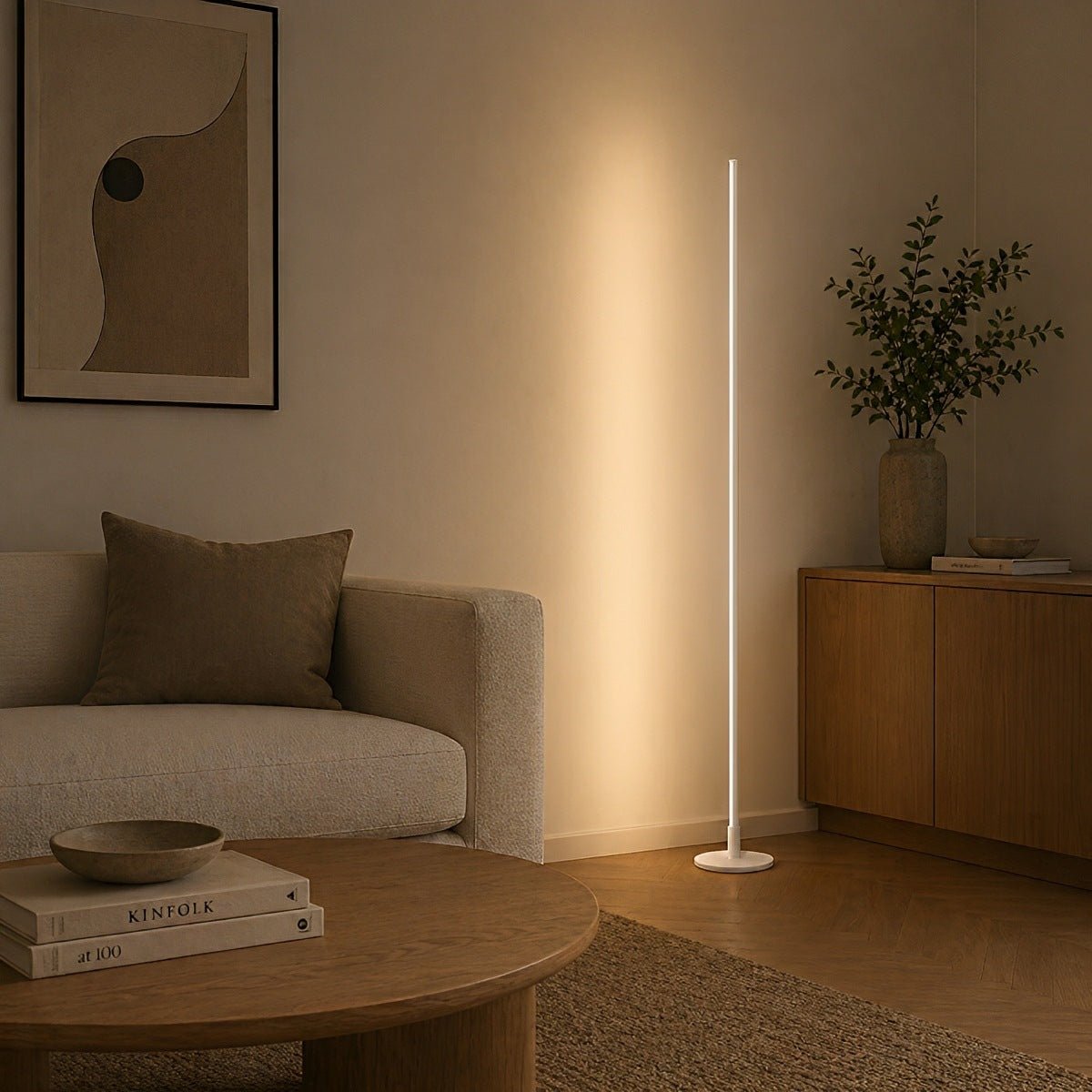Modern Minimalist Ultra - thin LED Floor Lamp for Living Room Bedroom - Flyachilles