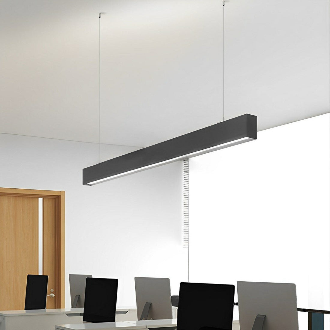 Modern Minimalist Up&Down Linear LED Strip Office Ceiling Pendant Lights - Flyachilles
