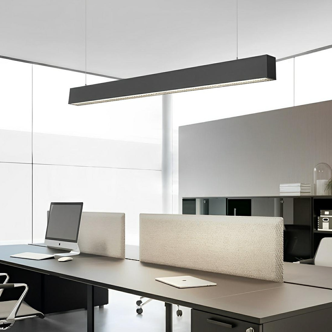 Modern Minimalist Up&Down Linear LED Strip Office Ceiling Pendant Lights - Flyachilles