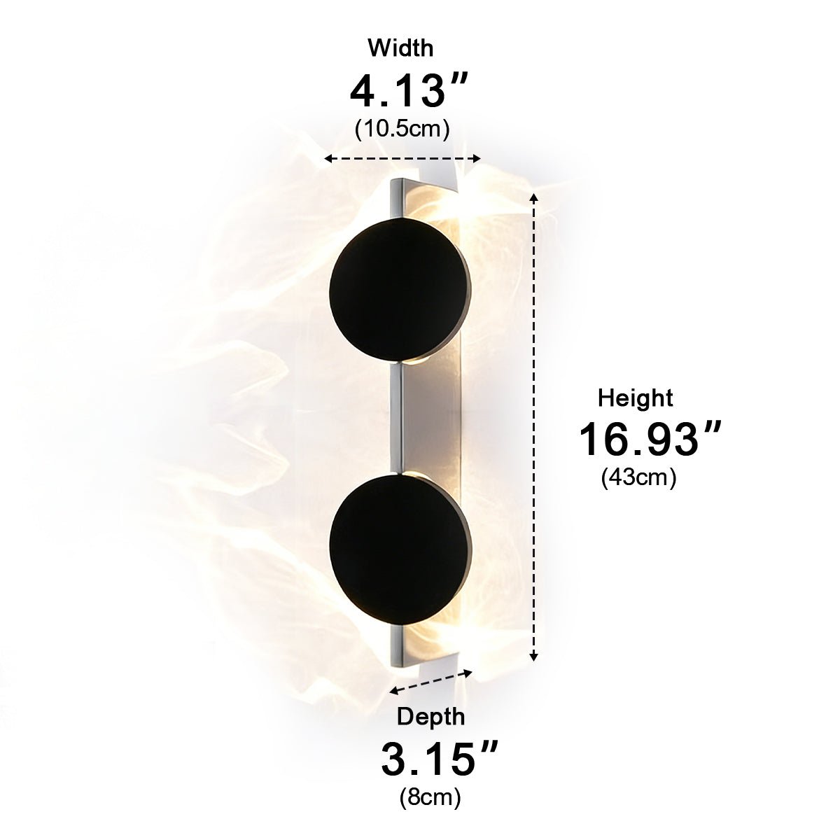 Modern Minimalist Water Waves Rotatable LED Wall Sconce - Flyachilles