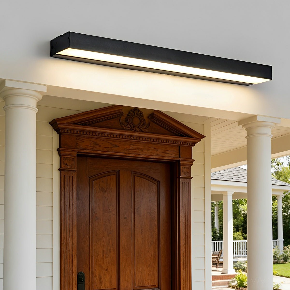 Modern Minimalist Waterproof Black LED Outdoor Porch Wall Light - Flyachilles