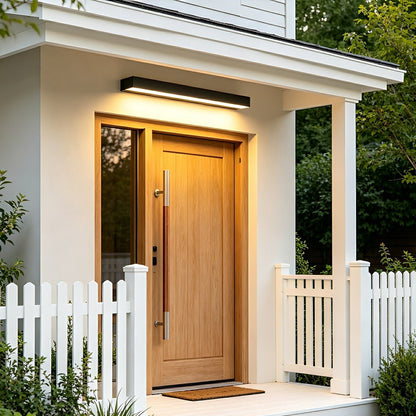 Modern Minimalist Waterproof Black LED Outdoor Porch Wall Light - Flyachilles