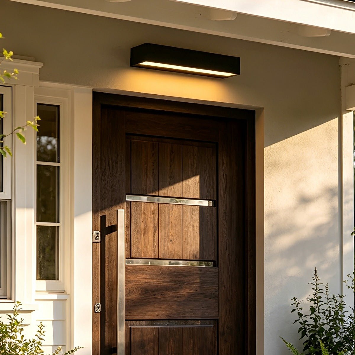 Modern Minimalist Waterproof Black LED Outdoor Porch Wall Light - Flyachilles