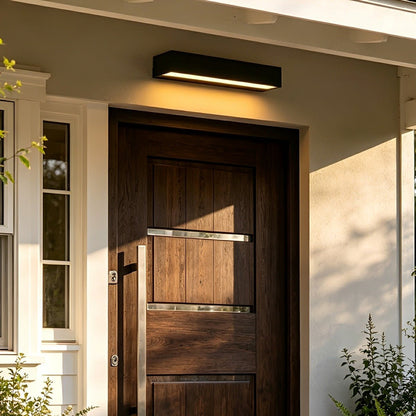 Modern Minimalist Waterproof Black LED Outdoor Porch Wall Light - Flyachilles