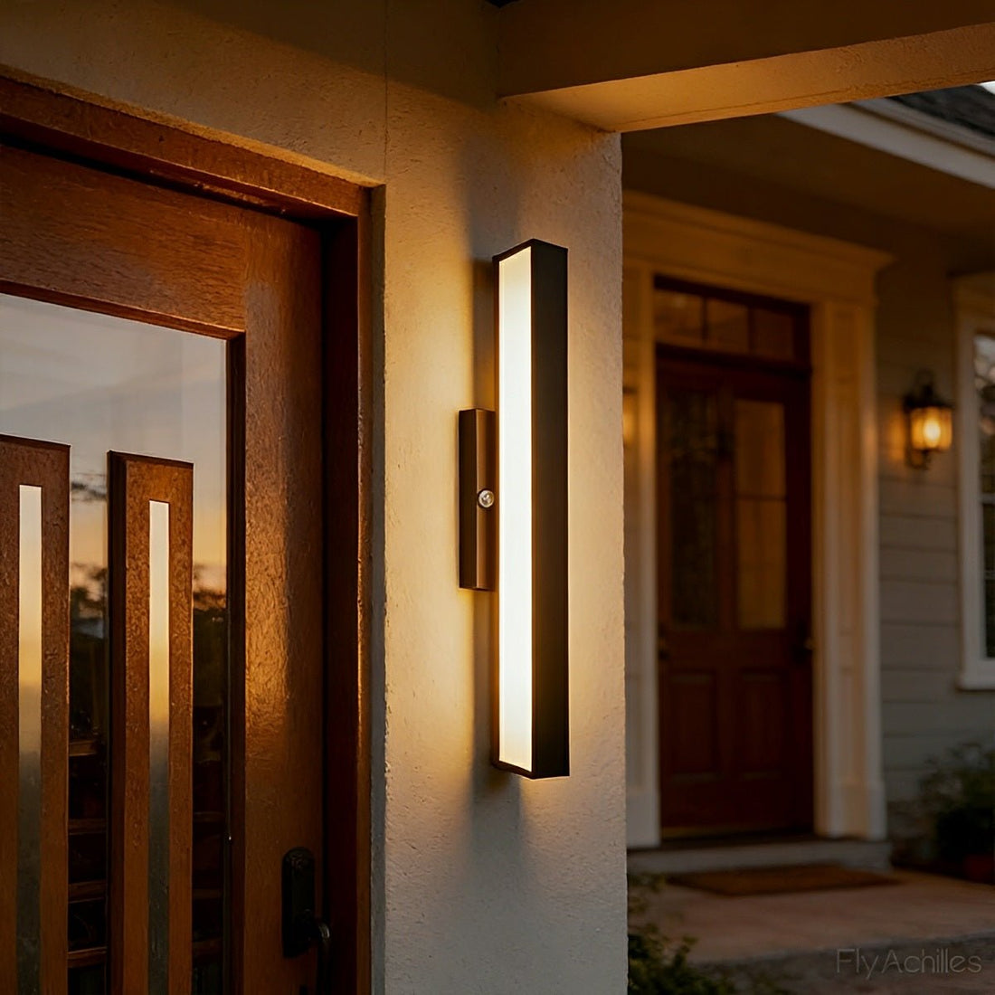 Modern Minimalist Waterproof Outdoor Black Dimmable Wall Sconce - Flyachilles