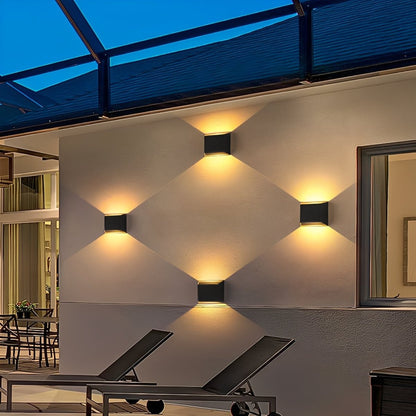 Modern Minimalist Waterproof Rectangular LED Wall Light - Flyachilles