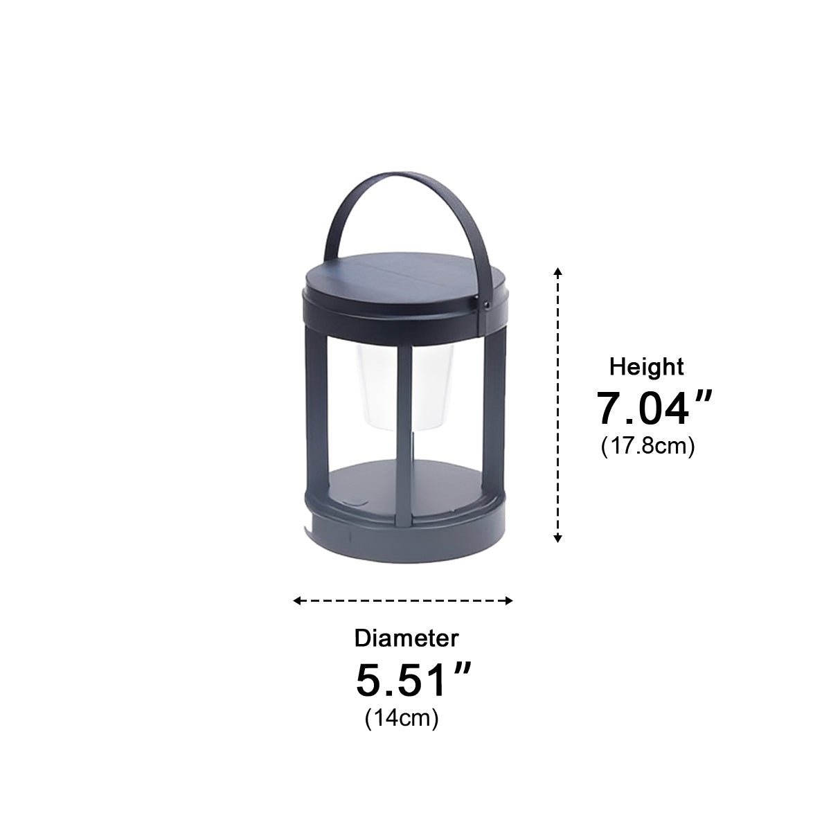 Modern Minimalist Waterproof Solar LED Outdoor Lantern Table Lamp - Flyachilles