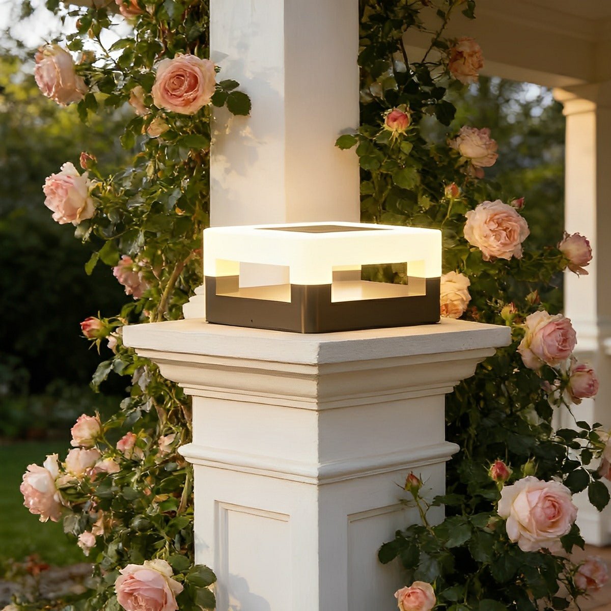 Modern Minimalist Waterproof Square LED Outdoor Post Lights - Flyachilles