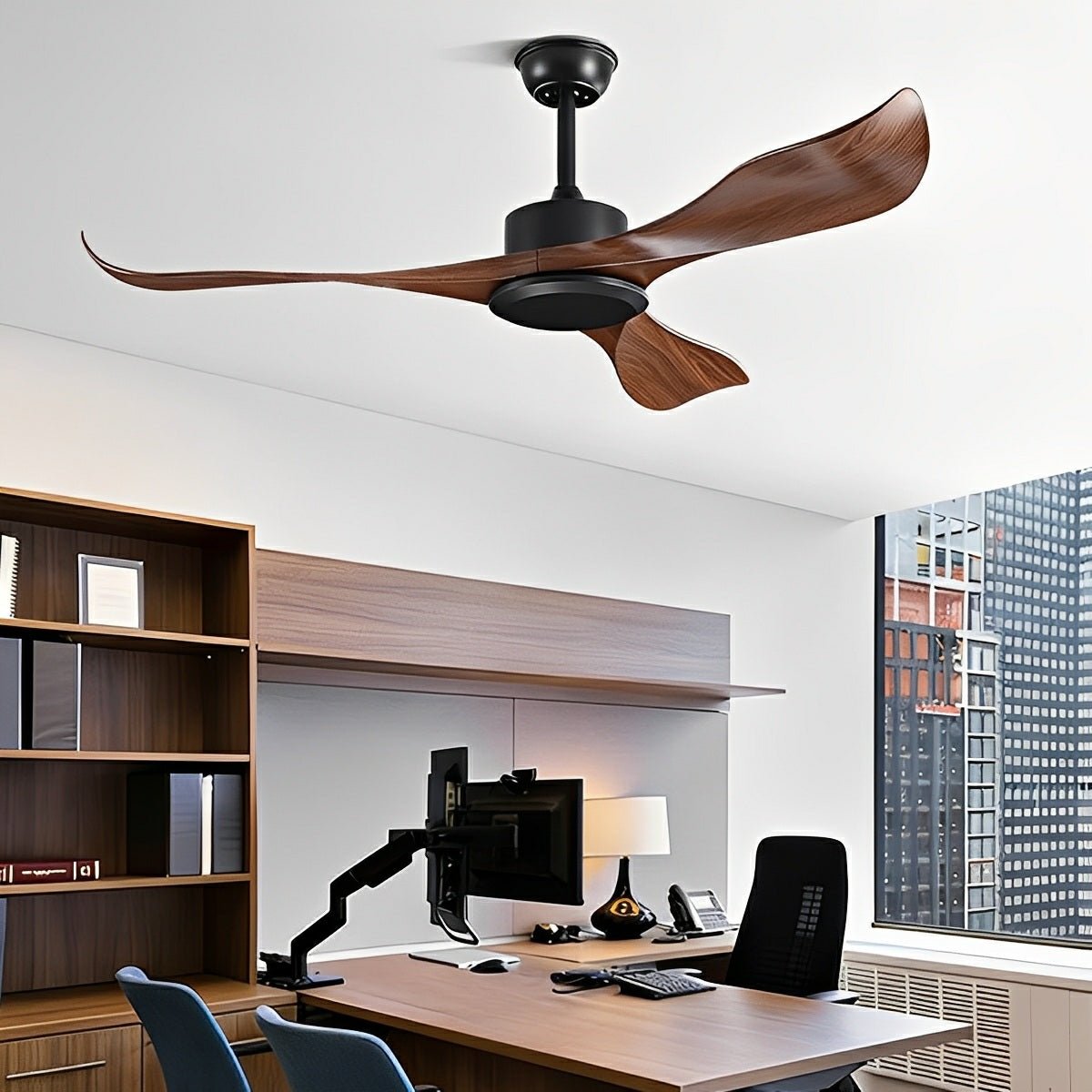 Modern Minimalist Wing - inspired Blade DC Motor Reverse Ceiling Fan - Flyachilles