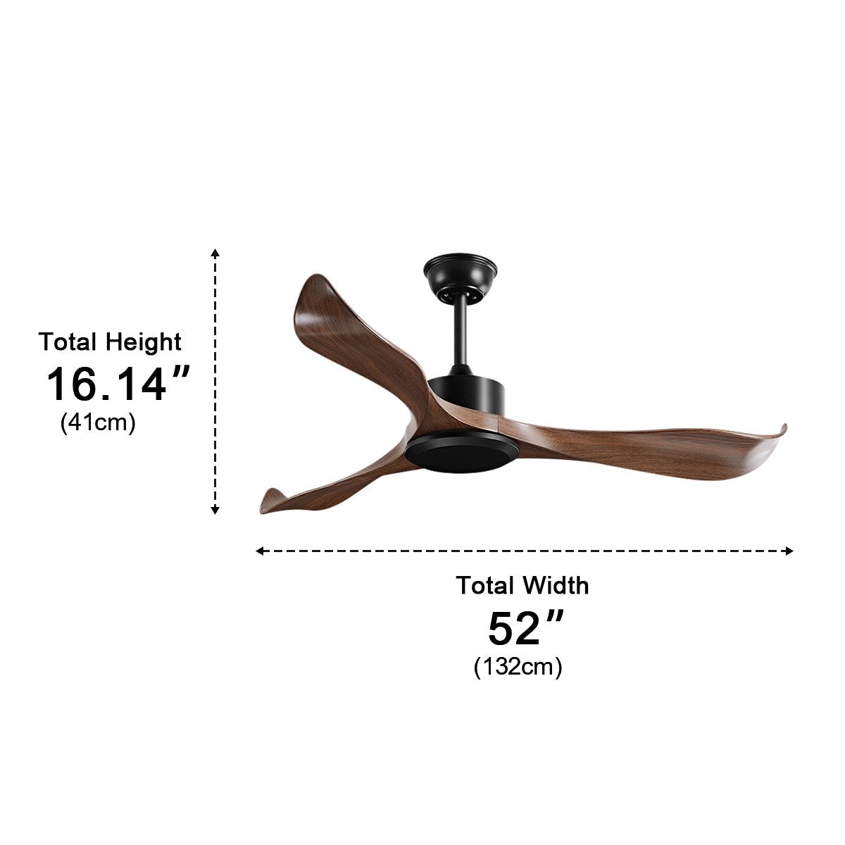 Modern Minimalist Wing - inspired Blade DC Motor Reverse Ceiling Fan - Flyachilles
