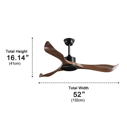 Modern Minimalist Wing - inspired Blade DC Motor Reverse Ceiling Fan - Flyachilles