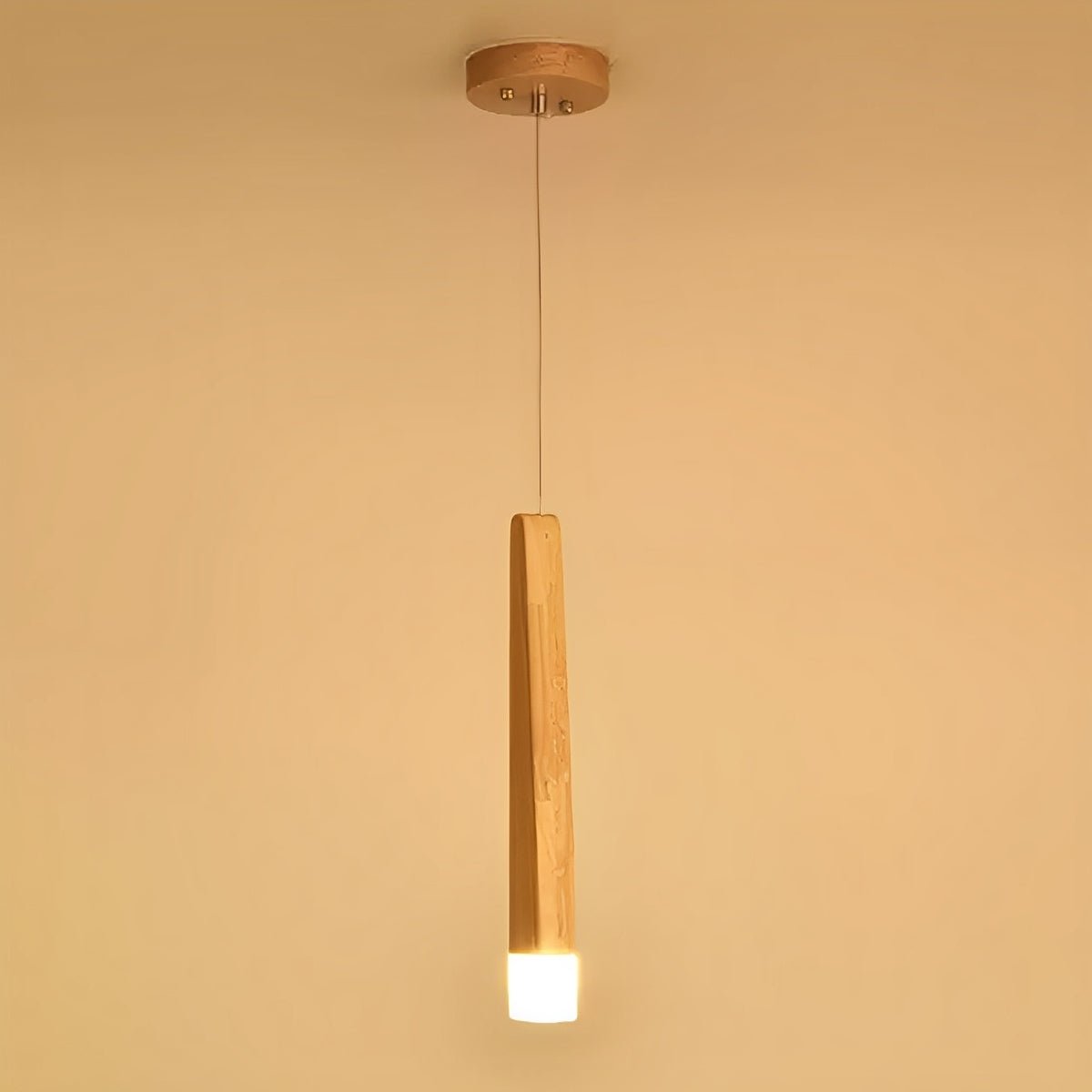 Modern Minimalist Wood Art Firewood Stick Pendant Lights - Flyachilles
