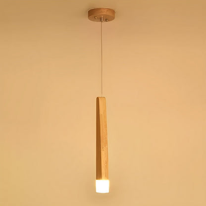 Modern Minimalist Wood Art Firewood Stick Pendant Lights - Flyachilles