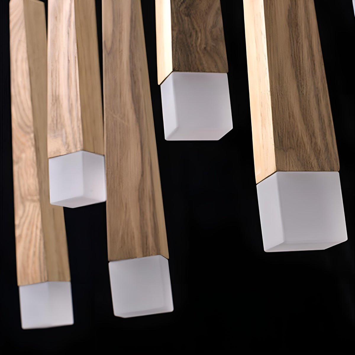 Modern Minimalist Wood Art Firewood Stick Pendant Lights - Flyachilles