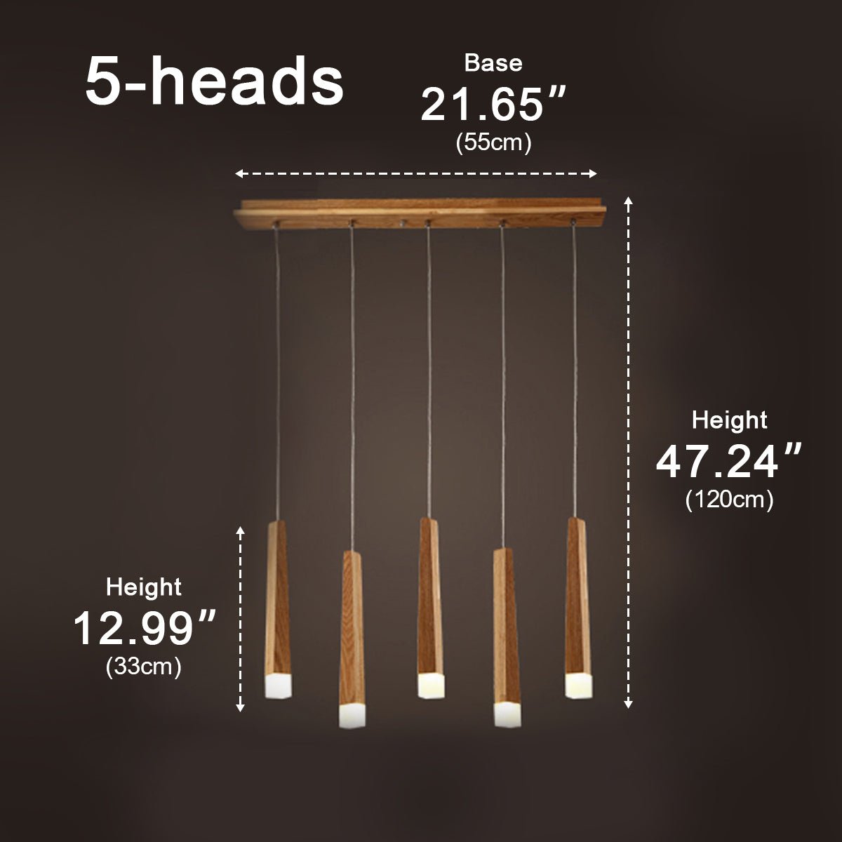 Modern Minimalist Wood Art Firewood Stick Pendant Lights - Flyachilles
