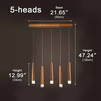 Modern Minimalist Wood Art Firewood Stick Pendant Lights - Flyachilles