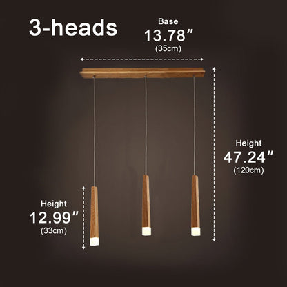 Modern Minimalist Wood Art Firewood Stick Pendant Lights - Flyachilles