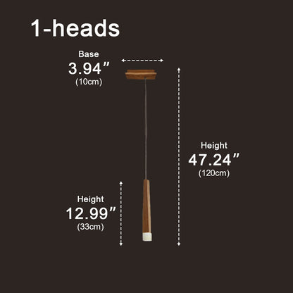 Modern Minimalist Wood Art Firewood Stick Pendant Lights - Flyachilles