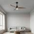 Modern Minimalist Wood DC Motor Reversible Ceiling Fan with Light - Flyachilles