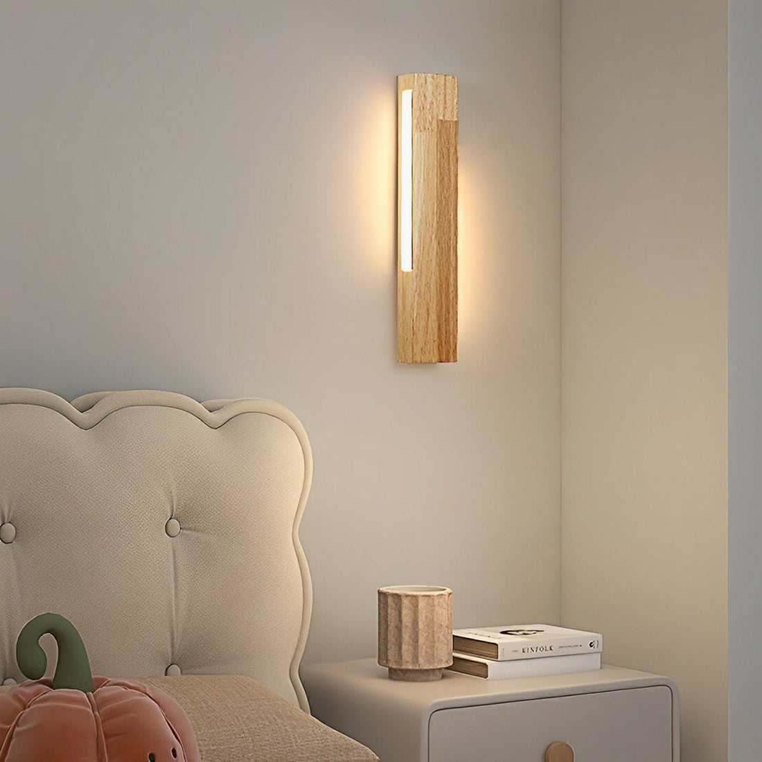 Modern Minimalist Wood Double - Sided Lighting LED Long Strip Indoor Wall Sconce - Flyachilles