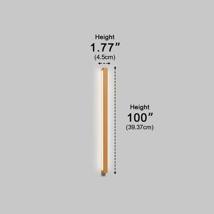 Modern Minimalist Wood Up&amp;Down LED Long Strip Indoor Wall Sconce - Flyachilles