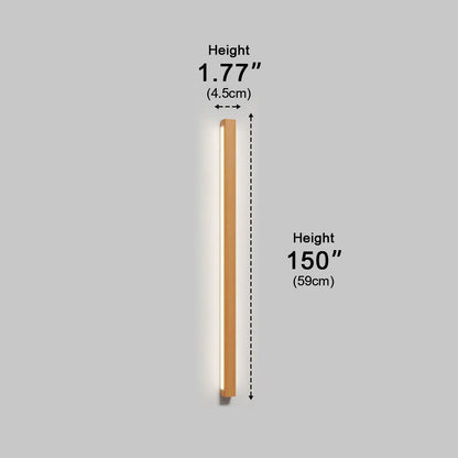 Modern Minimalist Wood Up&amp;Down LED Long Strip Indoor Wall Sconce - Flyachilles