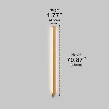 Modern Minimalist Wood Up&amp;Down LED Long Strip Indoor Wall Sconce - Flyachilles