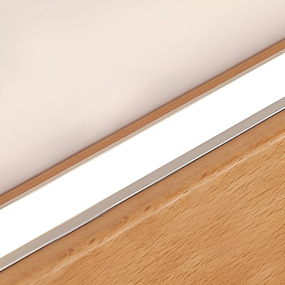 Modern Minimalist Wood Up&amp;Down LED Long Strip Indoor Wall Sconce - Flyachilles