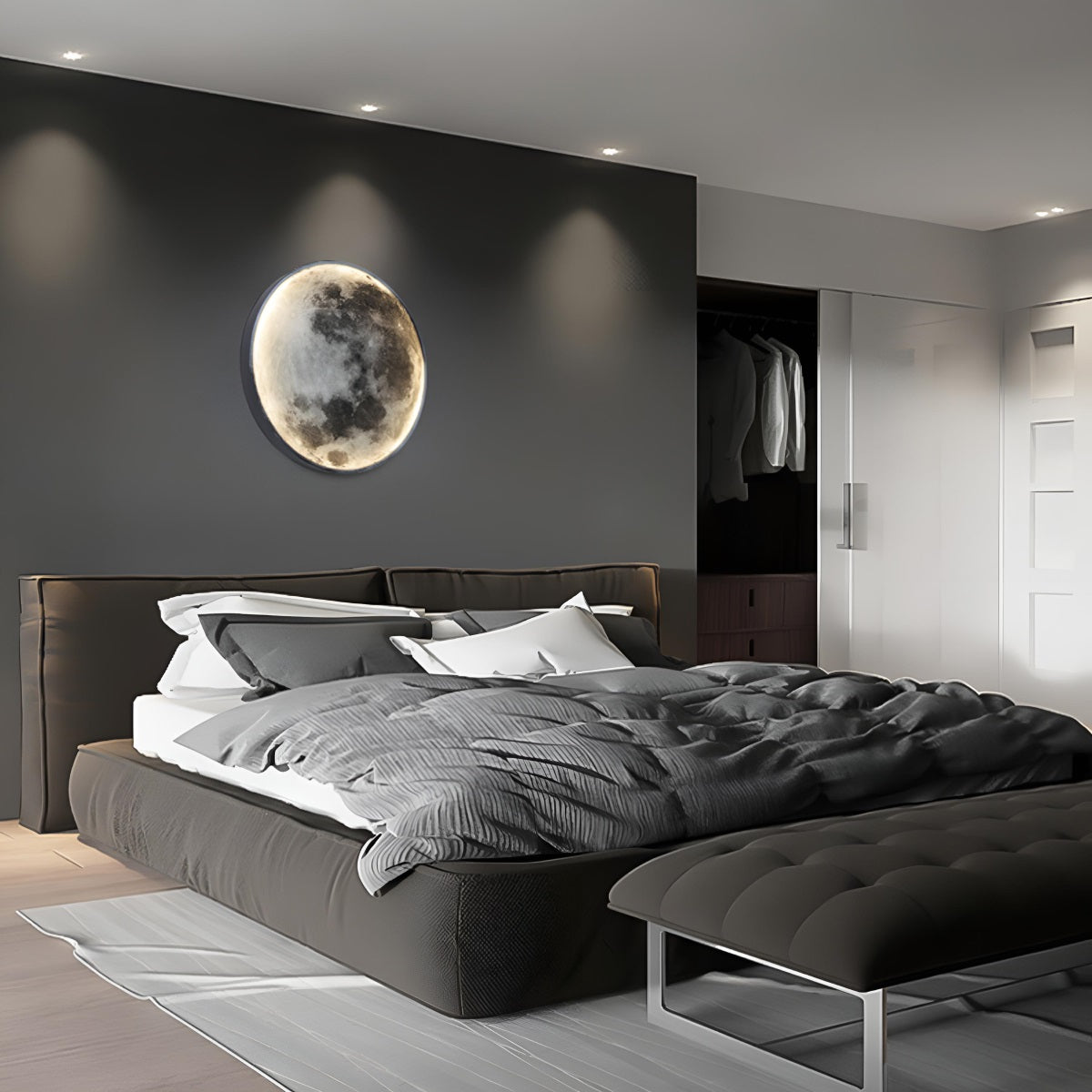 Modern Moon Creative Art Decor LED Indoor Wall Sconce - Flyachilles