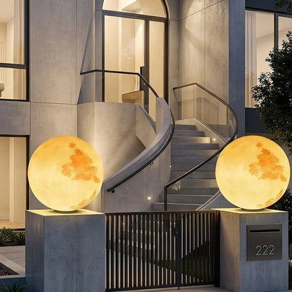 Modern Moon Globe Waterproof LED Fence Post Caps Lights - Flyachilles