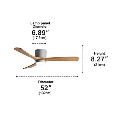 Modern Nordic Minimalist Wood 6 - Speed Inverter Ceiling Fan Light - Flyachilles