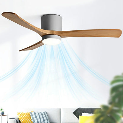 Modern Nordic Minimalist Wood 6 - Speed Inverter Ceiling Fan Light - Flyachilles