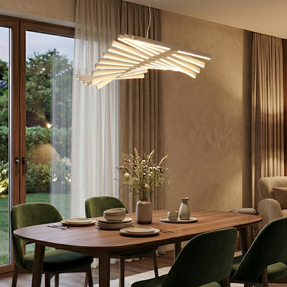 Modern Nordic Waves Fishbone Fish Skeleton Dimming LED Pendant Light - Flyachilles