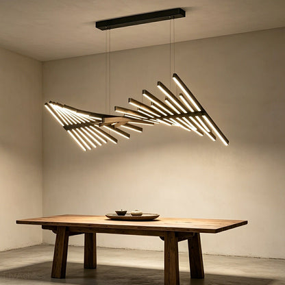 Modern Nordic Waves Fishbone Fish Skeleton Dimming LED Pendant Light - Flyachilles