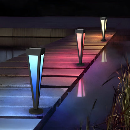 Modern Outdoor Pathway Light LED Waterproof RGB Solar Lights for Path Lawn - Flyachilles