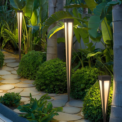 Modern Outdoor Pathway Light LED Waterproof RGB Solar Lights for Path Lawn - Flyachilles