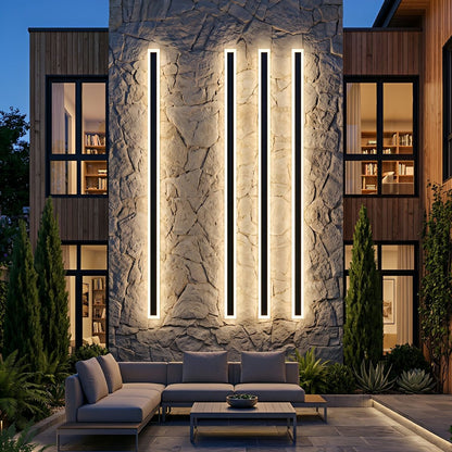 Modern Outdoor Waterproof Minimalist Long Strip LED Wall Lights - Flyachilles