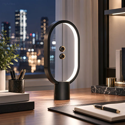 Modern Oval LED Table Lamp Rechargeable Dimmable - Flyachilles