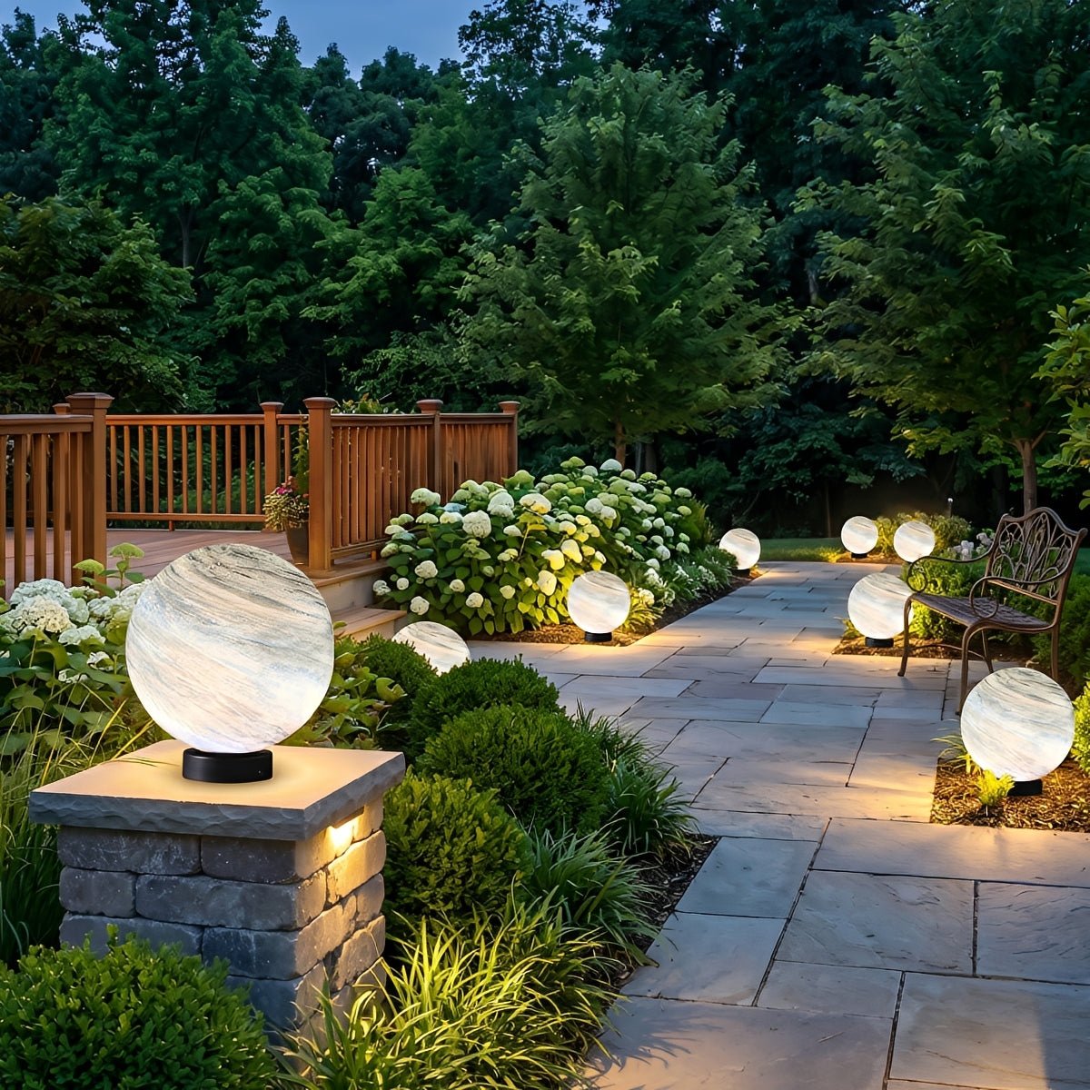 Modern Planet Globe Glass Waterproof Fence Outdoor Post Light - Flyachilles