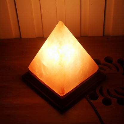 Modern Pyramid Crystal Salt LED Table Lamp - Flyachilles