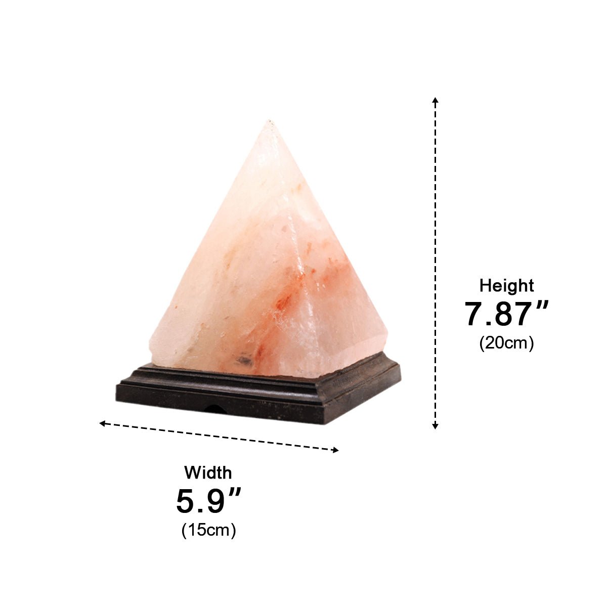 Modern Pyramid Crystal Salt LED Table Lamp - Flyachilles