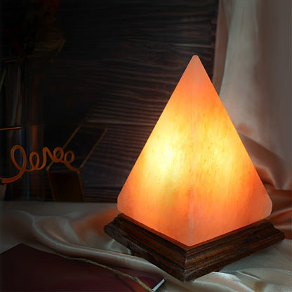 Modern Pyramid Crystal Salt LED Table Lamp - Flyachilles