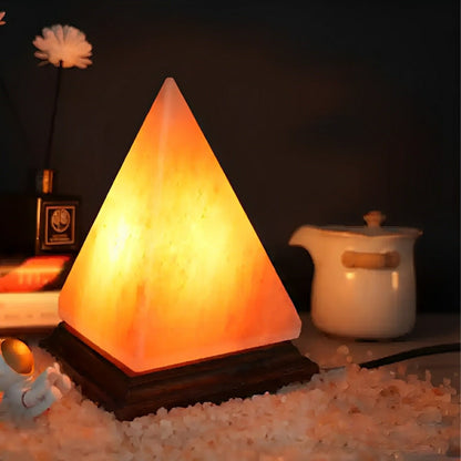 Modern Pyramid Crystal Salt LED Table Lamp - Flyachilles