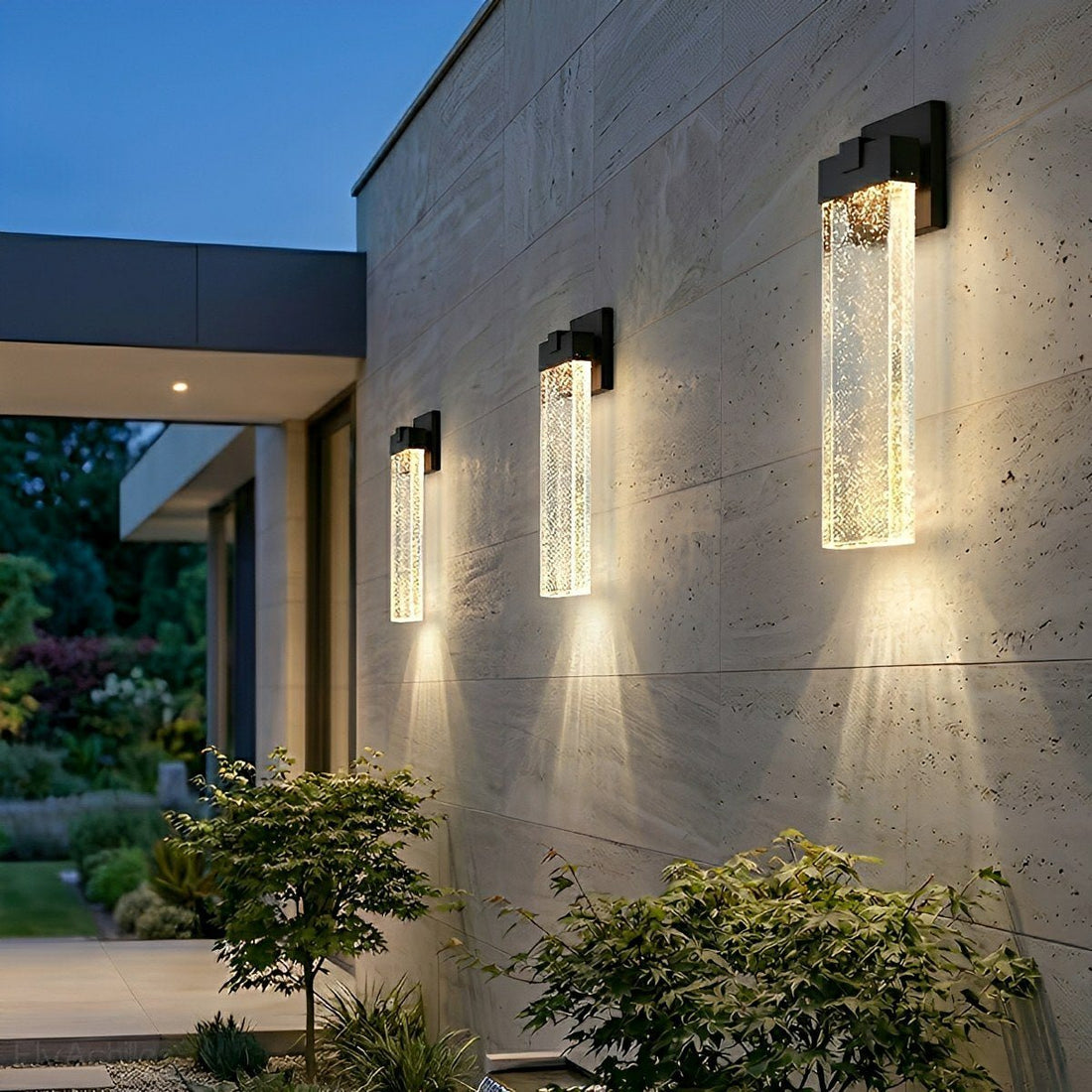 Modern Rectangular Crystal Bubble Waterproof LED Outdoor Wall Light - Flyachilles