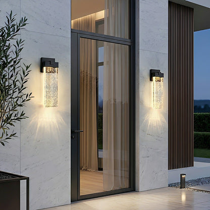 Modern Rectangular Crystal Bubble Waterproof LED Outdoor Wall Light - Flyachilles