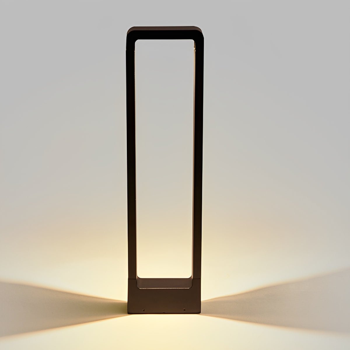 Modern Rectangular Frame Waterproof Outdoor Bollard Parth Light - Flyachilles