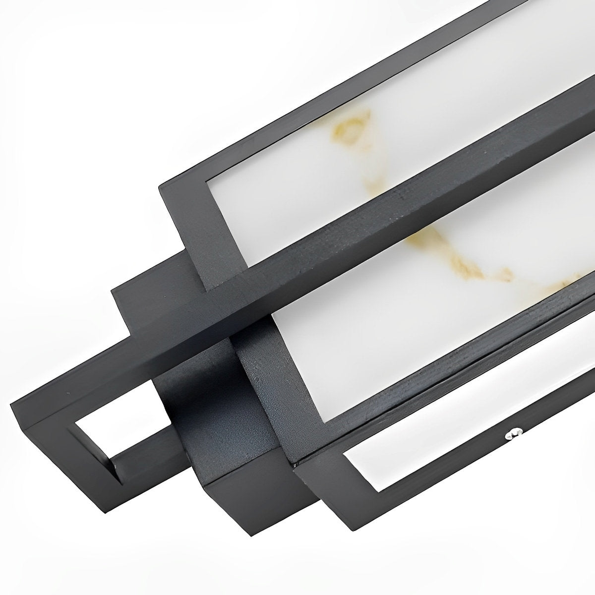 Modern Rectangular LED Wall Light Matt Black Wall Sconce Lighting ...